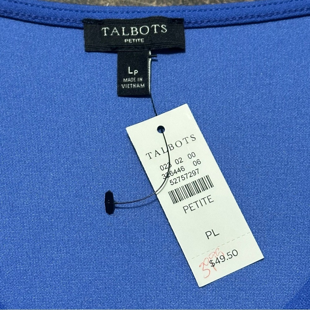 Talbots Blue Tie Front Tank - Picture 4 of 5